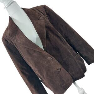 RUSSELL KEMP WOMAN! ESPRESSO BROWN GENUINE SUEDE LEATHER TAILORED JACKET! SZ 2X